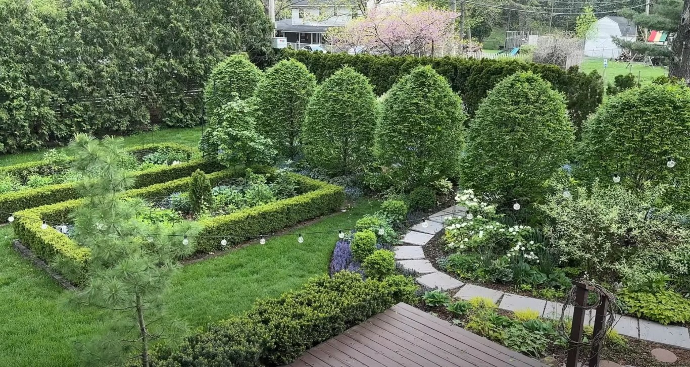 Beautifully designed terraced garden landscape in Alhambra, CA